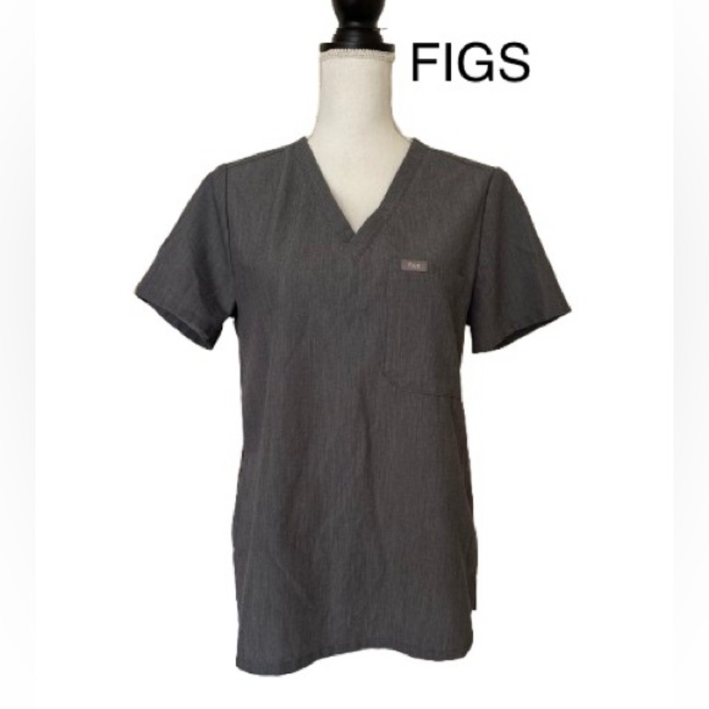 Figs Technical Collection Women’s Scrub Gray Top Sz M